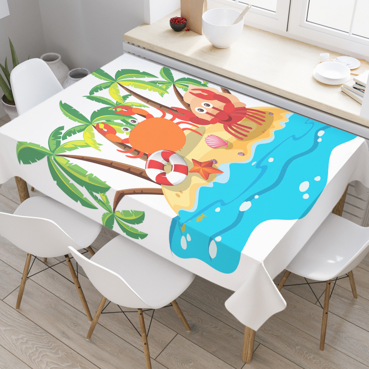 Скатерть прямоугольная JoyArty "Рак и краб на острове" из оксфорда, 180x145см, Белый, Рак и краб на острове
Скатерть прямоугольная JoyArty "Рак и краб на острове" из оксфорда, 180x145см, Белый, Рак и краб на острове