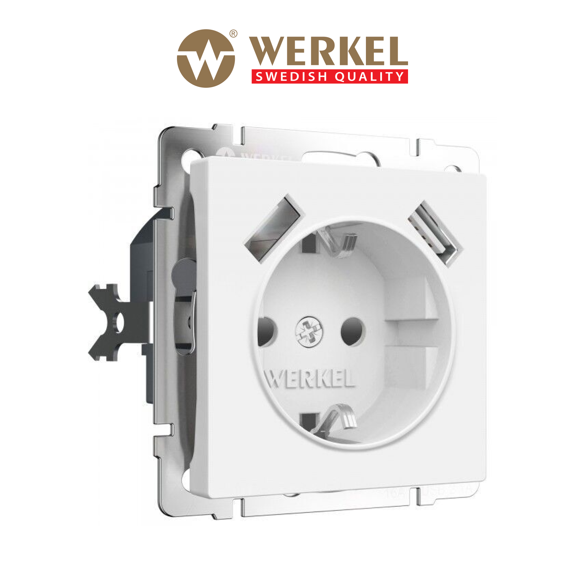 Встраиваемая розетка Werkel W1171561 белый матовый с заземлением, шторками и USBх2 16 А, Розетка с заземлением, шторками и USBх2
Встраиваемая розетка Werkel W1171561 белый матовый с заземлением, шторками и USBх2 16 А, Розетка с заземлением, шторками и USBх2