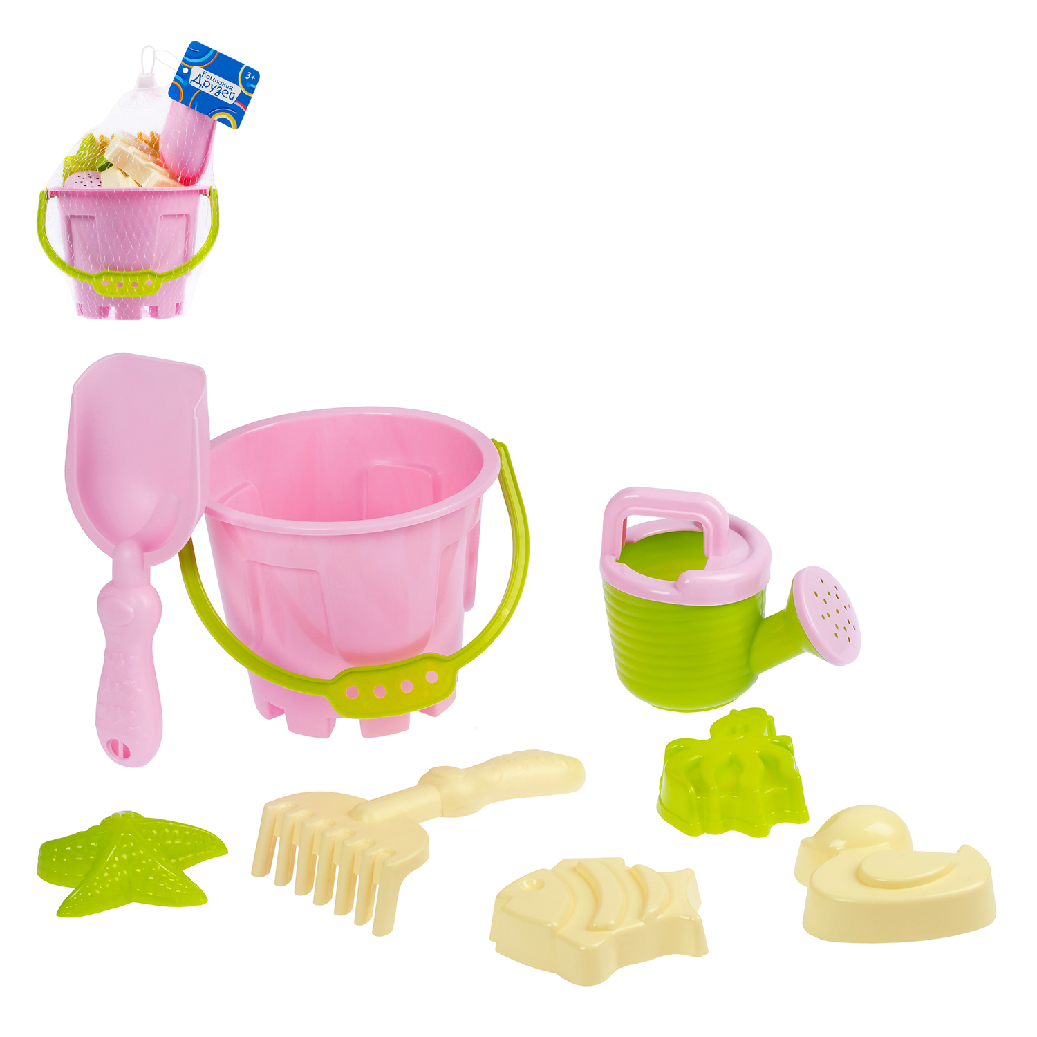 Песочный набор ТМ Компания Друзей, ведерко, лопатка/грабельки, лейка, формочки, JB5300543
Песочный набор ТМ Компания Друзей, ведерко, лопатка/грабельки, лейка, формочки, JB5300543