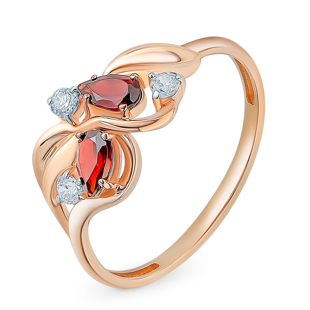 Кольцо женское из красного золота с гранатом, фианитом 585Gold 201013407, р, 201013407
Кольцо женское из красного золота с гранатом, фианитом 585Gold 201013407, р, 201013407