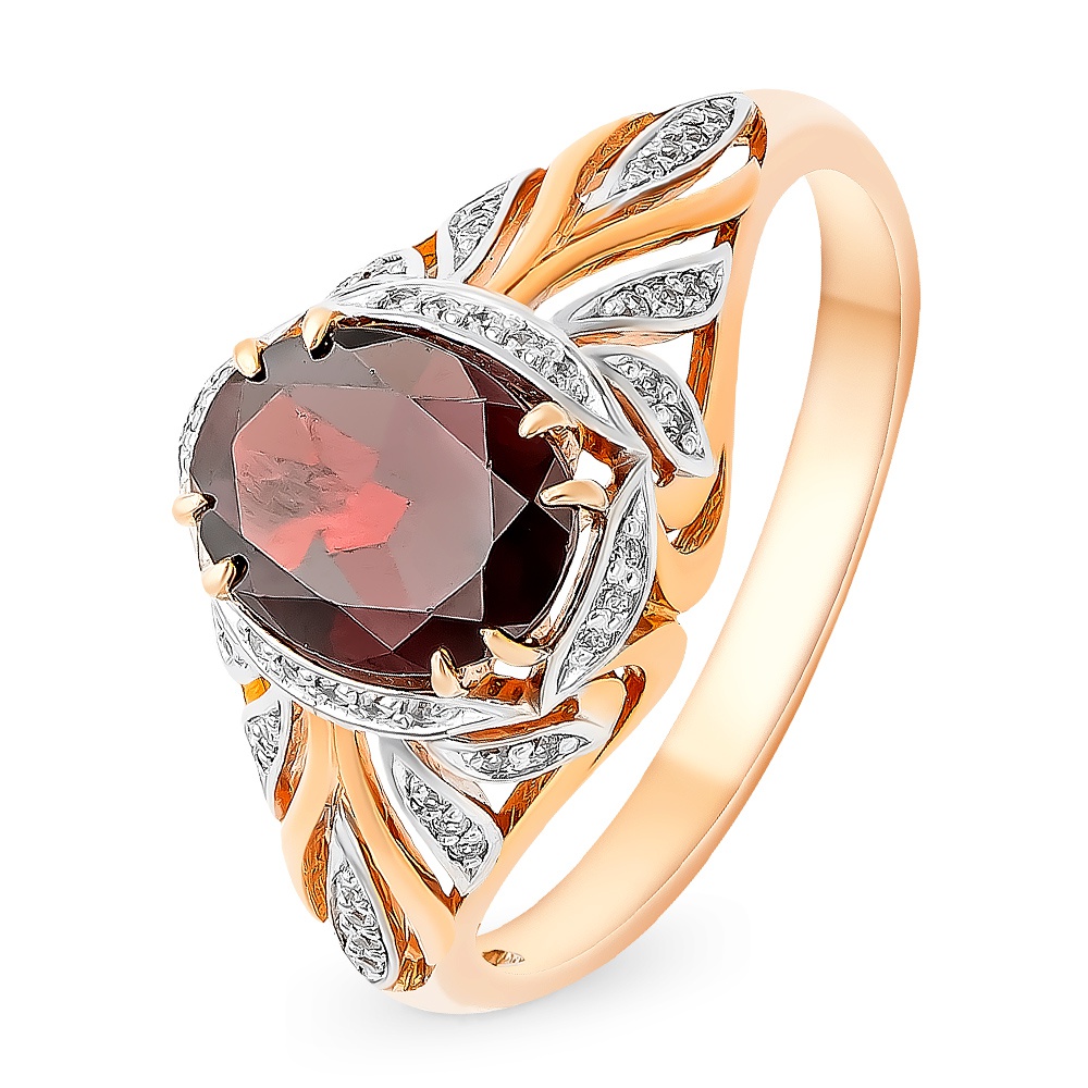 Кольцо женское из красного золота с гранатом, фианитом 585Gold 201012787, р, 201012787
Кольцо женское из красного золота с гранатом, фианитом 585Gold 201012787, р, 201012787