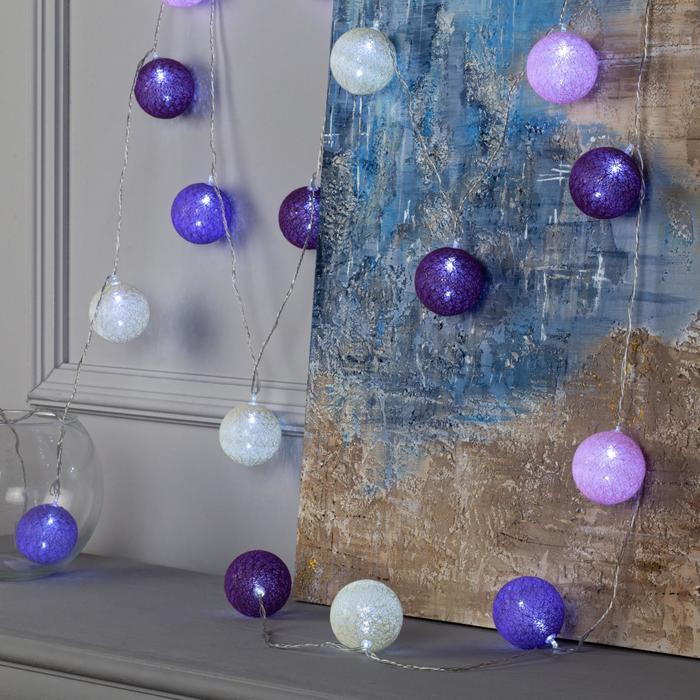 Световая гирлянда новогодняя Luazon Lighting Клубки лиловые 3590721 5 м белый холодный, Клубки лиловые
Световая гирлянда новогодняя Luazon Lighting Клубки лиловые 3590721 5 м белый холодный, Клубки лиловые