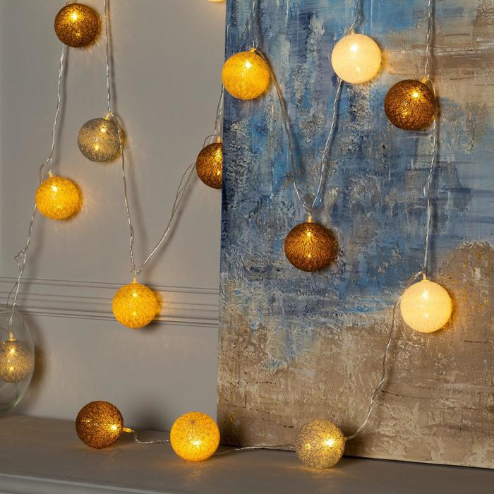 Световая гирлянда новогодняя Luazon Lighting Клубки кремовые 3590727 5 м белый теплый, Клубки кремовые
Световая гирлянда новогодняя Luazon Lighting Клубки кремовые 3590727 5 м белый теплый, Клубки кремовые