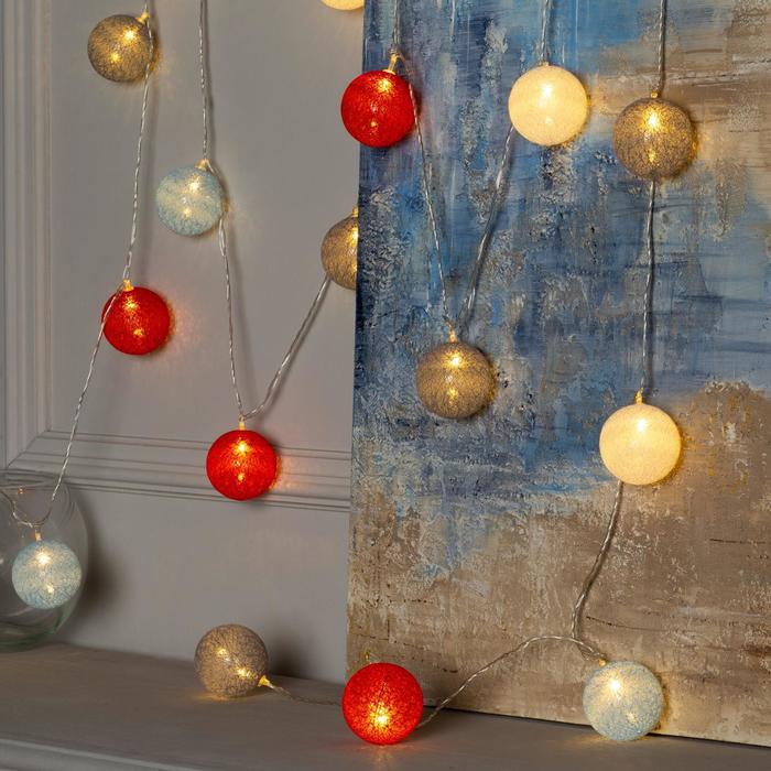 Световая гирлянда Luazon Lighting Клубки красно-голубые 3590724 5 м белый теплый, Клубки красно-голубые
Световая гирлянда Luazon Lighting Клубки красно-голубые 3590724 5 м белый теплый, Клубки красно-голубые