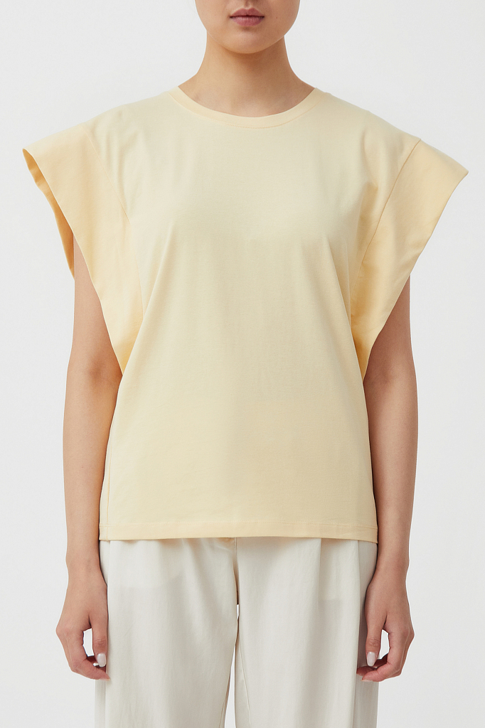 фото Футболка женская finn flare s21-12085 желтая 3xl