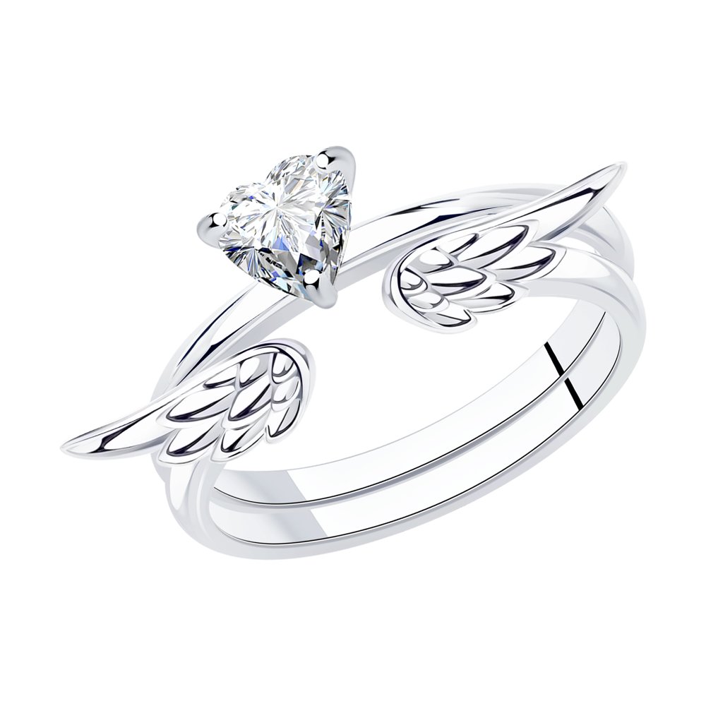 фото Кольцо из серебра с фианитом р. 18 sokolov 94013289