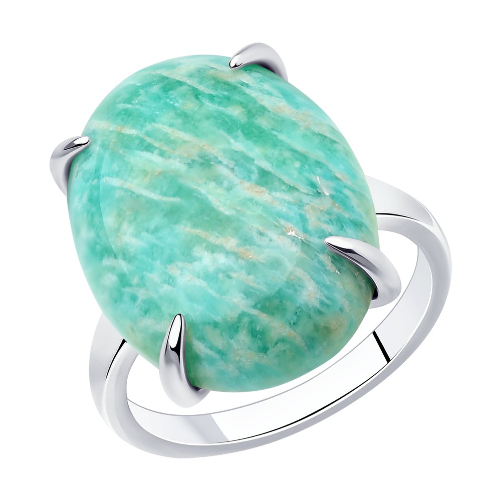 фото Кольцо из серебра с амазонитом р. 17.5 sokolov 83010088