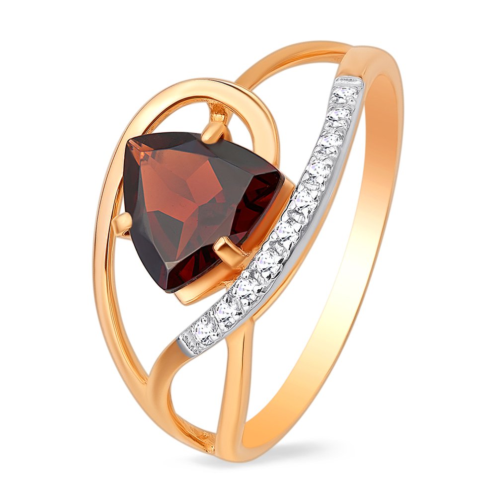 Кольцо женское из красного золота с гранатом, фианитом 585Gold 201011388, р. 20, 201011388
Кольцо женское из красного золота с гранатом, фианитом 585Gold 201011388, р. 20, 201011388