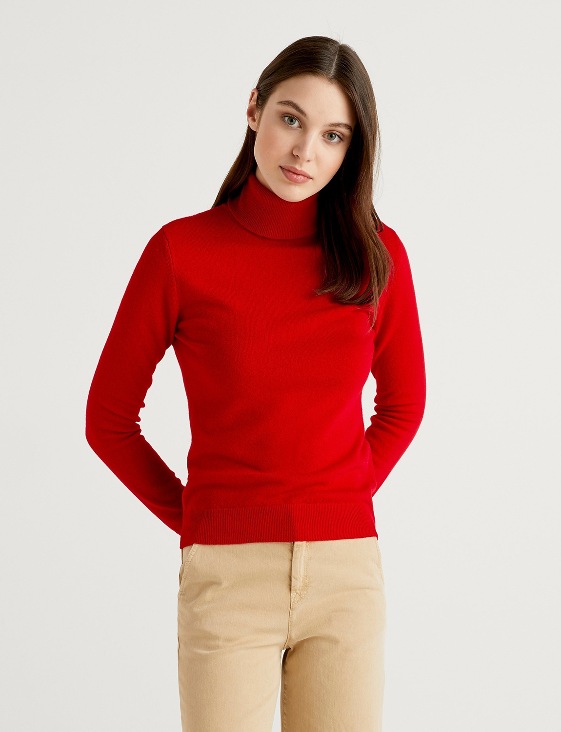 фото Водолазка женская united colors of benetton 21a_1002d2348 красная xl