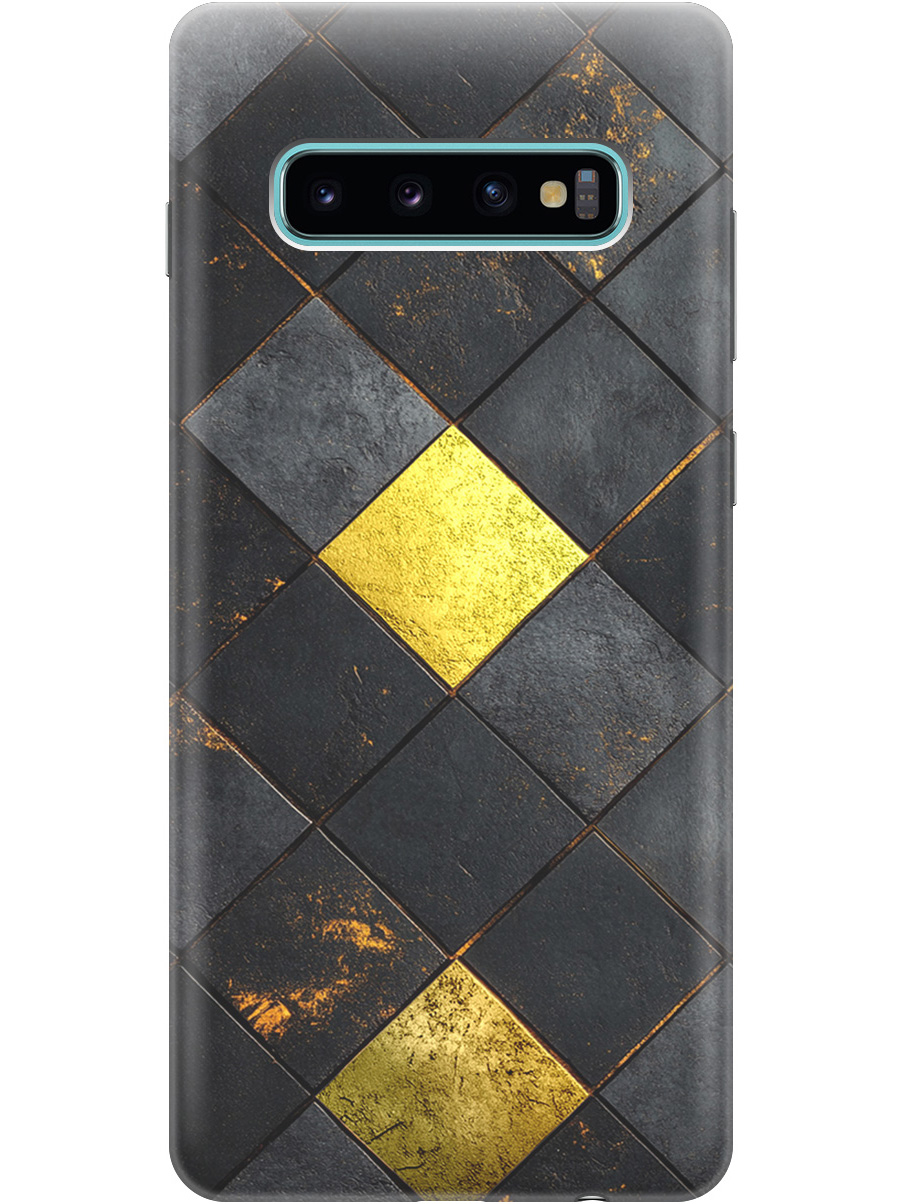 Силиконовый чехол на Samsung Galaxy S10+ с принтом "Черно-золотая плитка" прозрачный, Прозрачный;золотистый;черный, 720461132
Силиконовый чехол на Samsung Galaxy S10+ с принтом "Черно-золотая плитка" прозрачный, Прозрачный;золотистый;черный, 720461132