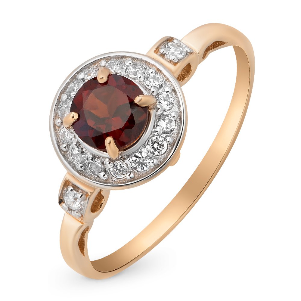 Кольцо женское из красного золота с гранатом, фианитом 585Gold 201011584, р. 17,5, 201011584
Кольцо женское из красного золота с гранатом, фианитом 585Gold 201011584, р. 17,5, 201011584