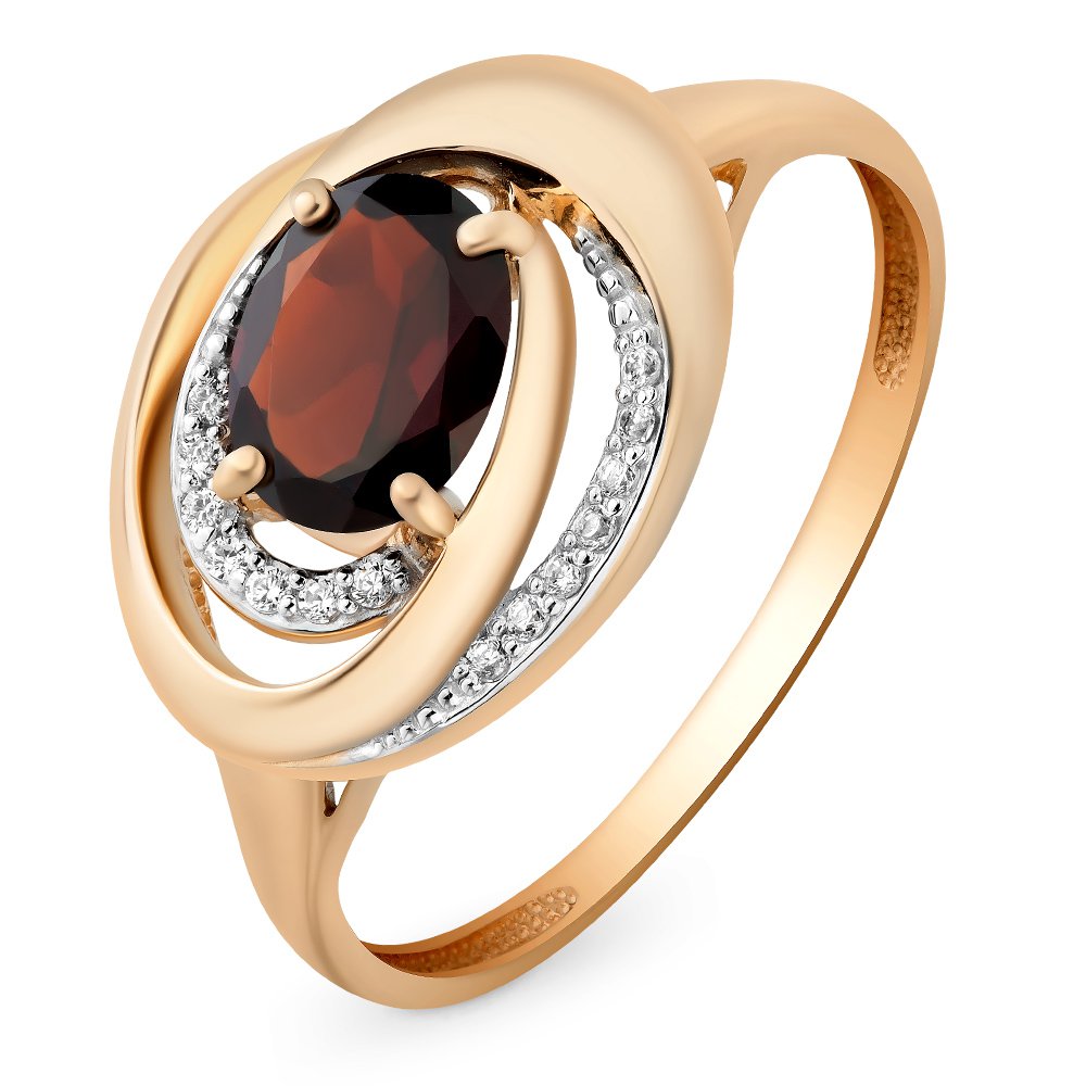 Кольцо женское из красного золота с гранатом, фианитом 585Gold 201010838, р, 201010838
Кольцо женское из красного золота с гранатом, фианитом 585Gold 201010838, р, 201010838