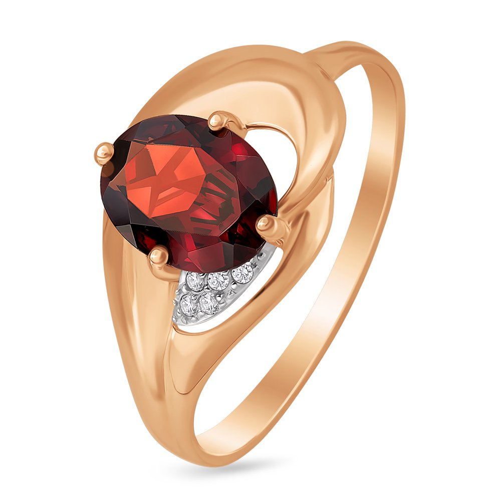 Кольцо женское из красного золота с гранатом, фианитом 585Gold 201010764, р, 201010764
Кольцо женское из красного золота с гранатом, фианитом 585Gold 201010764, р, 201010764