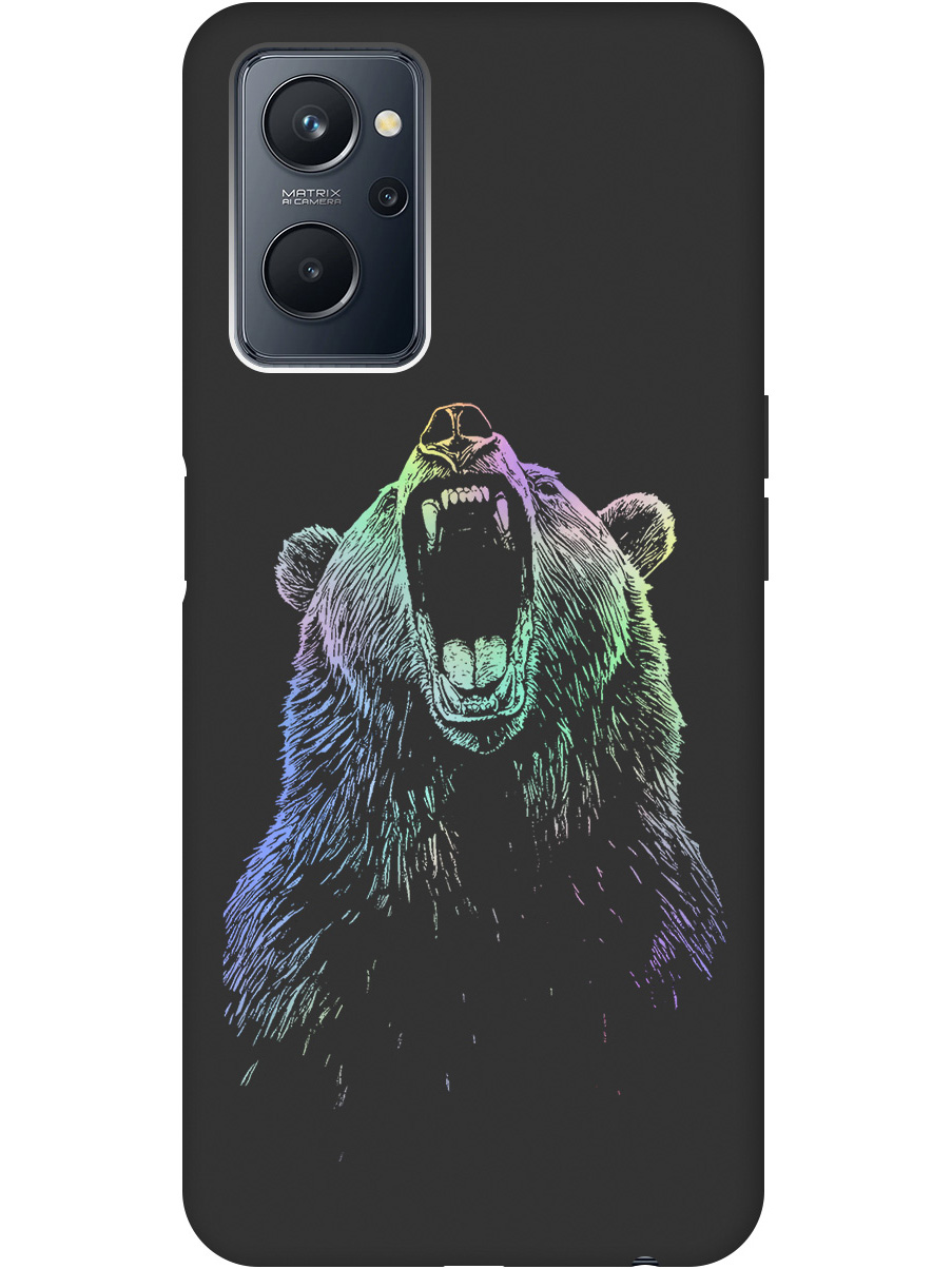 Силиконовый чехол на Realme 9i с принтом "Медведь Гризли" матовый черный, Черный;серебристый, 740189413 
Силиконовый чехол на Realme 9i с принтом "Медведь Гризли" матовый черный, Черный;серебристый, 740189413