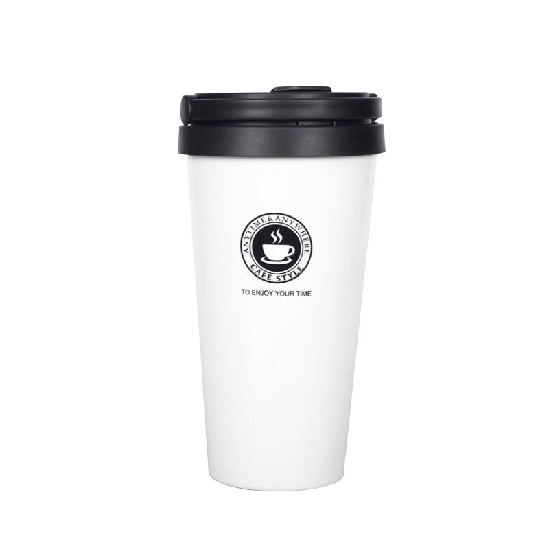 фото Термокружка creative cafe style с ручкой, белый nobrand