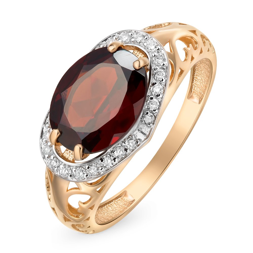 Кольцо женское из красного золота с гранатом, бриллиантом 585Gold 201011769, р, 201011769
Кольцо женское из красного золота с гранатом, бриллиантом 585Gold 201011769, р, 201011769