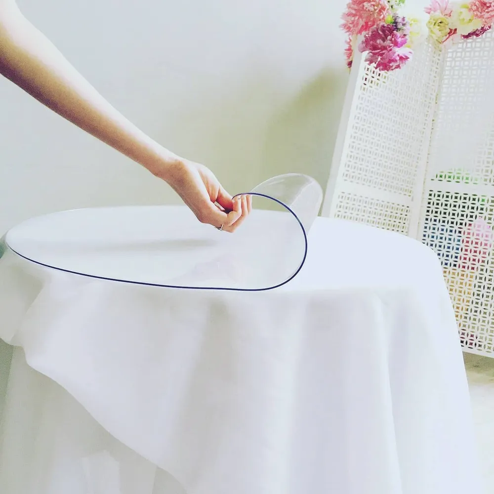 фото Силиконовая круглая скатерть рифленая диаметр 91см толщина 0,8 plenkadecorsamara