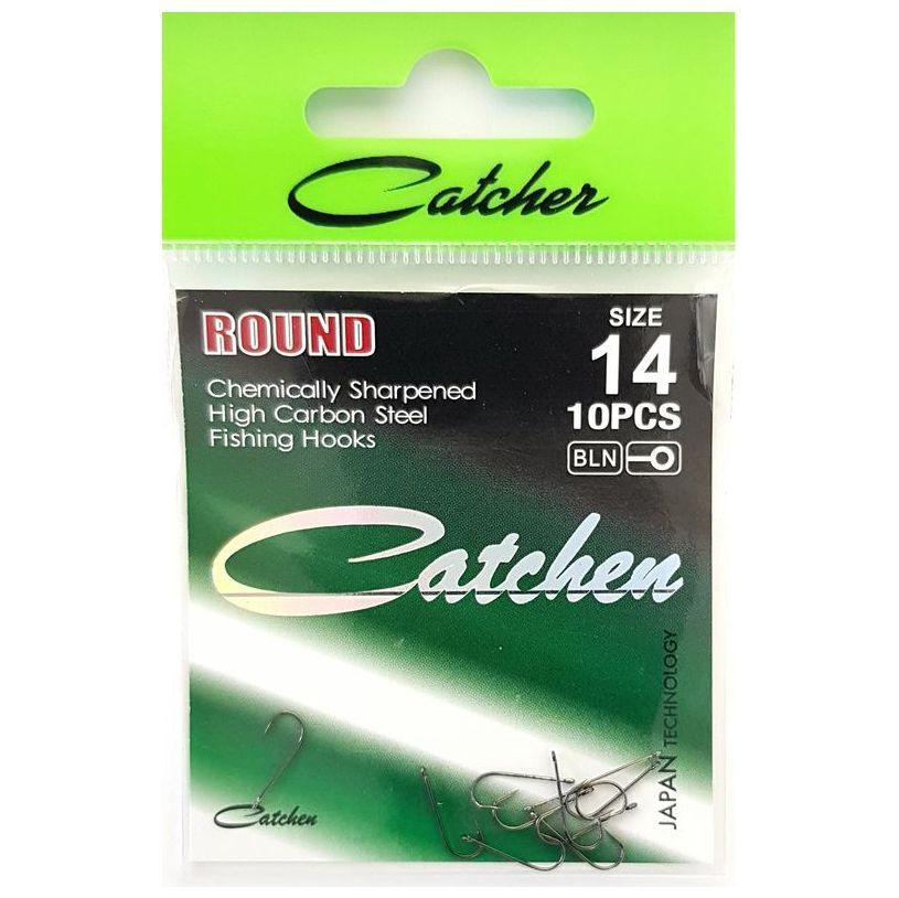 Одинарные крючки Catcher абердин №14 BN, с колечком, прямое острие, с бородкой, Черный, ROUND
Одинарные крючки Catcher абердин №14 BN, с колечком, прямое острие, с бородкой, Черный, ROUND