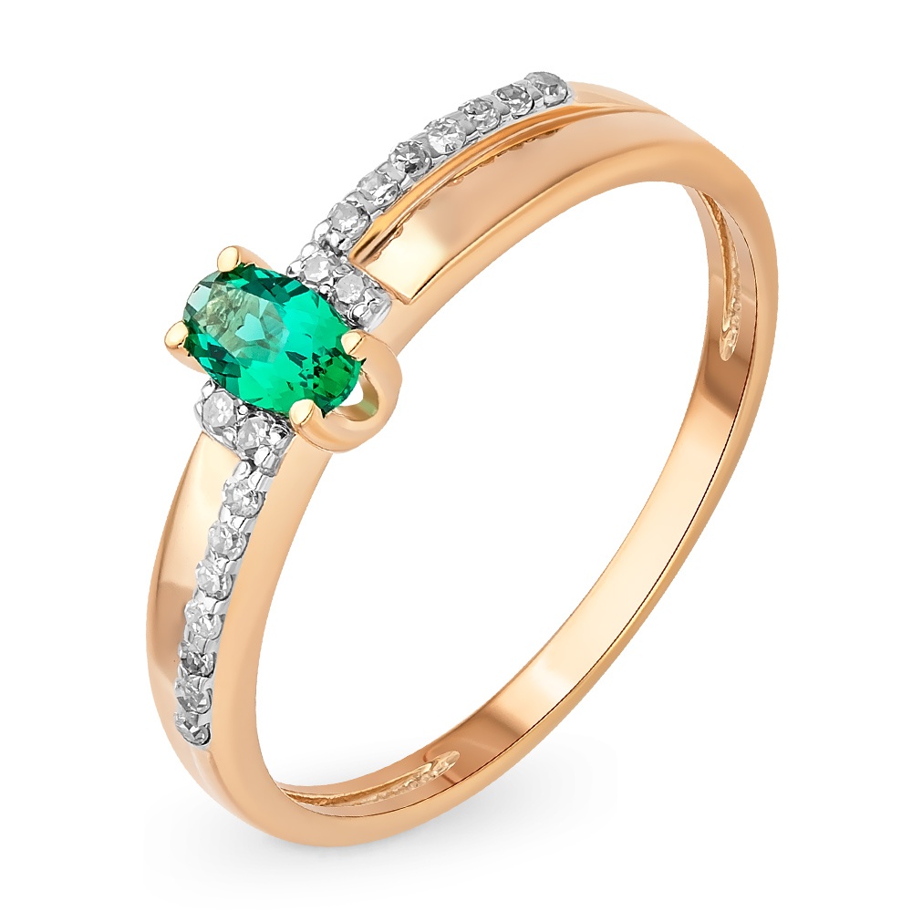 Кольцо женское из красного золота с изумрудом, бриллиантом 585Gold 201012766, р. 17,5, 201012766
Кольцо женское из красного золота с изумрудом, бриллиантом 585Gold 201012766, р. 17,5, 201012766