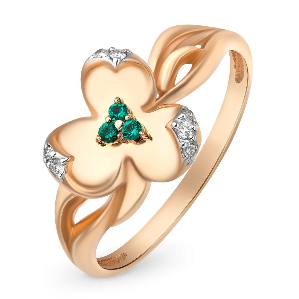 Кольцо женское из красного золота с изумрудом, бриллиантом 585Gold 101011020, р, 101011020
Кольцо женское из красного золота с изумрудом, бриллиантом 585Gold 101011020, р, 101011020
