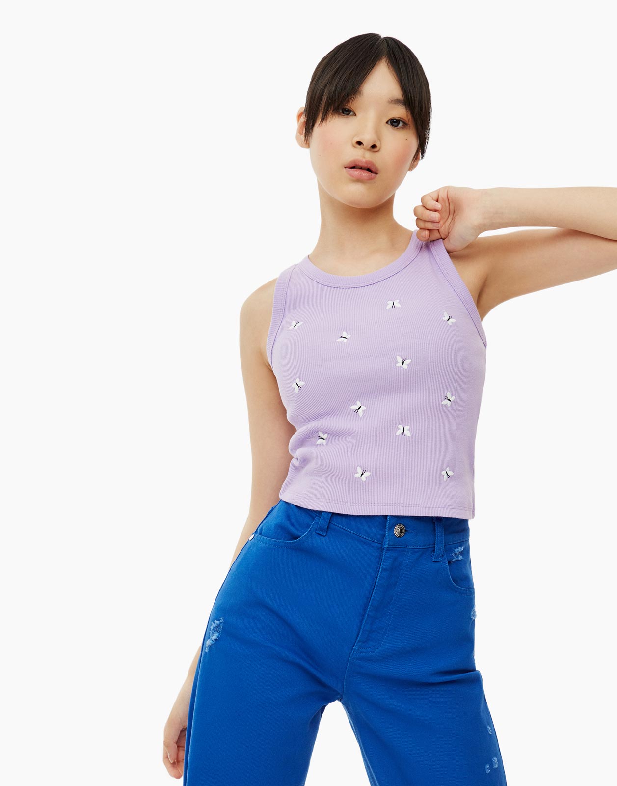 Сиреневый кроп-топ с вышивкой для девочки 6-8л/122-128, Фиолетовый, GTN003427
Сиреневый кроп-топ с вышивкой для девочки 6-8л/122-128, Фиолетовый, GTN003427