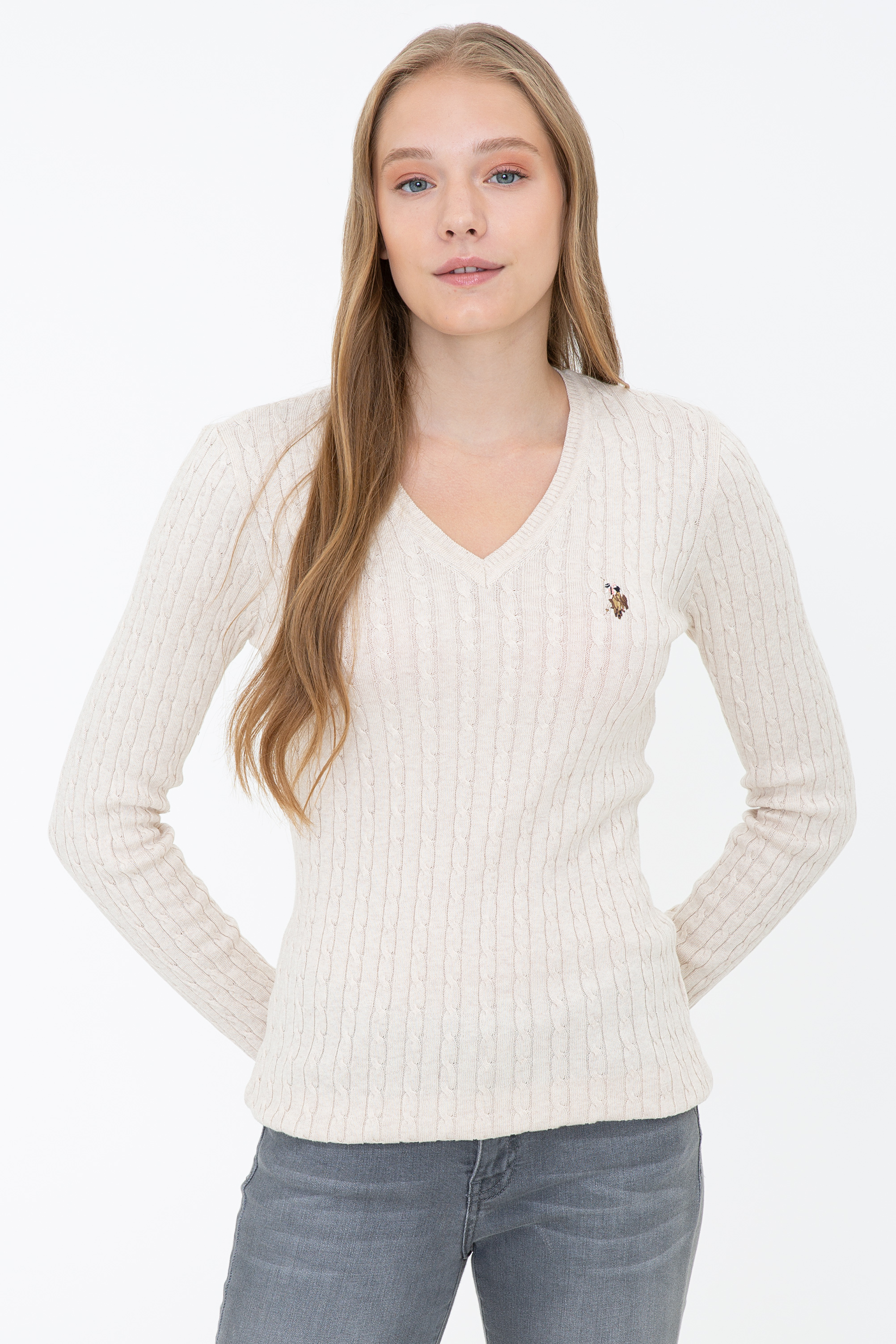 фото Пуловер женский u.s. polo assn. g082sz0tk0tk03-bsk21 бежевый 2xs