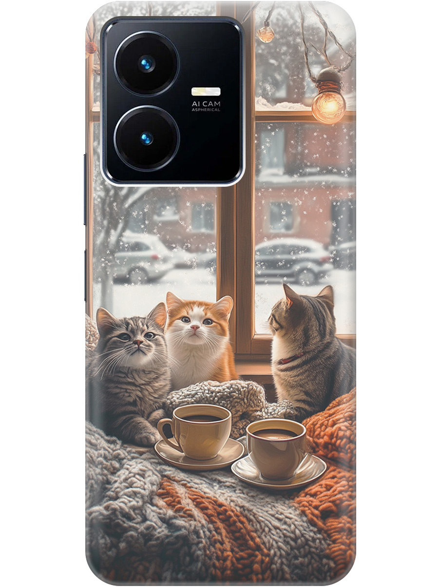 Силиконовый чехол на Vivo Y22 с принтом "Котики на подоконнике", Прозрачный;бежевый;белый;желтый;серый, 766400612
Силиконовый чехол на Vivo Y22 с принтом "Котики на подоконнике", Прозрачный;бежевый;белый;желтый;серый, 766400612