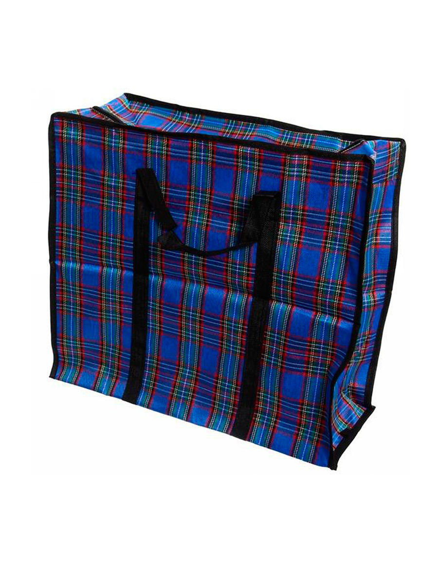 фото Тканевая хозяйственная сумка на молнии, 40х60х20 см (цвет: синий ) nobrand