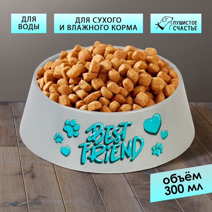 Миска для домашнего питомца Пушистое счастье Best Friend пластиковая серая 300 мл, Серый
Миска для домашнего питомца Пушистое счастье Best Friend пластиковая серая 300 мл, Серый