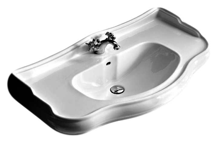 фото Kerasan раковина kerasan retro 100 см с 1 отв. под смеситель