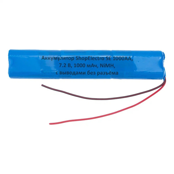 Аккумуляторная сборка ShopElectro SE1000АА, 7,2 В, 1000 мАч/ 7,2 V, 1000 mAh, NiMH
Аккумуляторная сборка ShopElectro SE1000АА, 7,2 В, 1000 мАч/ 7,2 V, 1000 mAh, NiMH