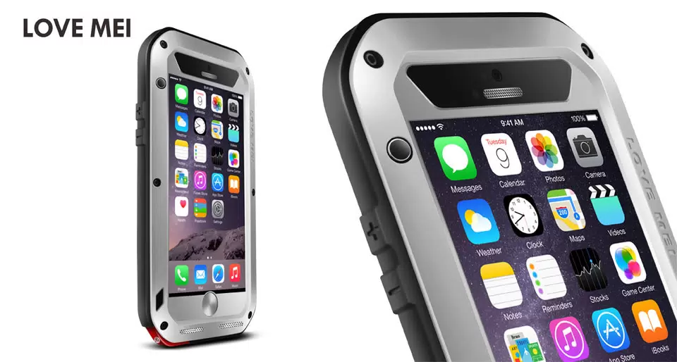 Влагозащищенный чехол LOVE MEI POWERFUL для Apple iPhone 6/6S Plus (5.5") серебристый, POWERFUL
Влагозащищенный чехол LOVE MEI POWERFUL для Apple iPhone 6/6S Plus (5.5") серебристый, POWERFUL