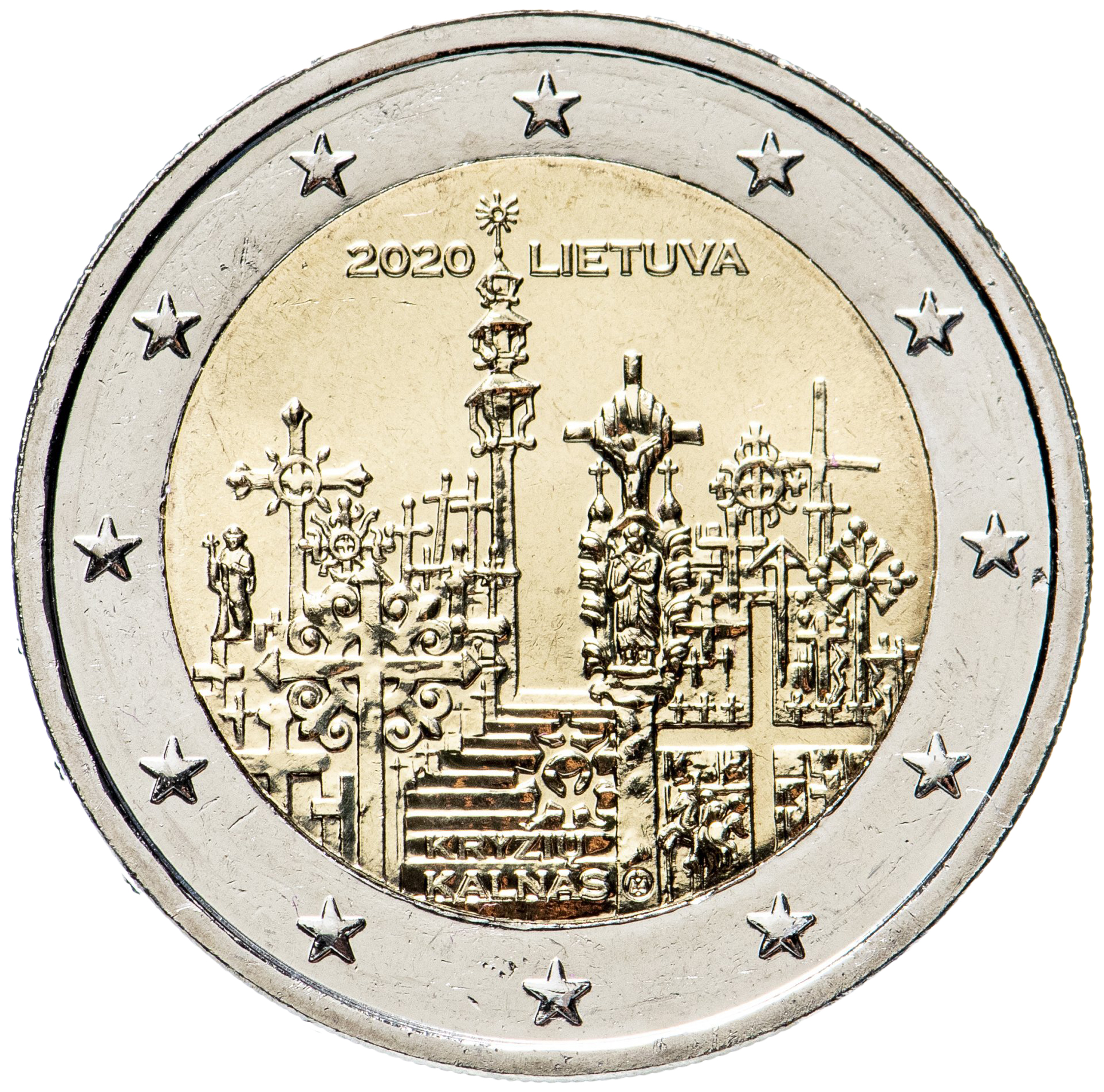 Памятная монета 2 евро, Гора крестов, Литва, 2020 г. в. Монета в состоянии UNC (из мешка)
Памятная монета 2 евро, Гора крестов, Литва, 2020 г. в. Монета в состоянии UNC (из мешка)