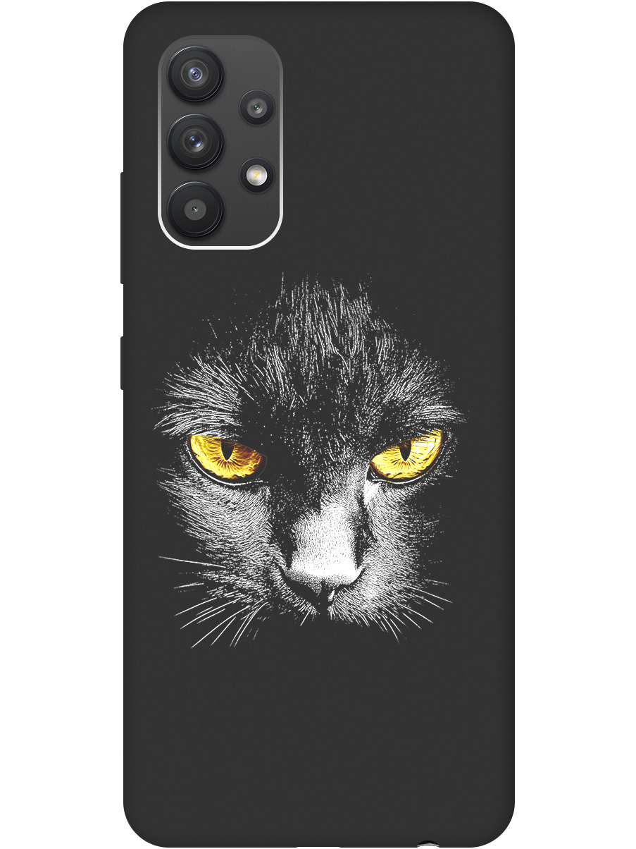 Силиконовый чехол на Samsung Galaxy A32 с принтом матовый черный 833499, Черный;белый;золотистый, 724352012 
Силиконовый чехол на Samsung Galaxy A32 с принтом матовый черный 833499, Черный;белый;золотистый, 724352012