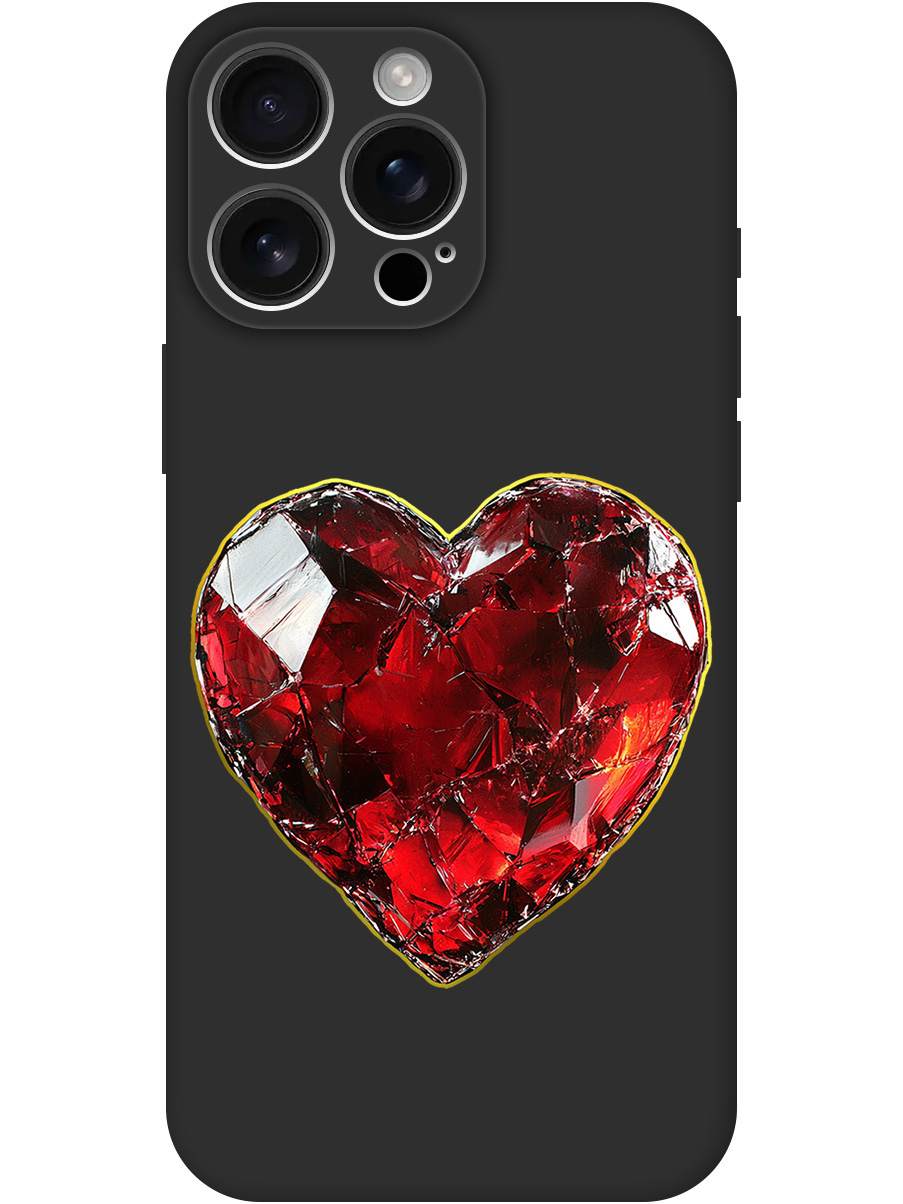 Силиконовый чехол на Apple iPhone 16 Pro Max с принтом "Сломленное сердце" матовый черный, Черный;золотистый;красный, 785198391
Силиконовый чехол на Apple iPhone 16 Pro Max с принтом "Сломленное сердце" матовый черный, Черный;золотистый;красный, 785198391