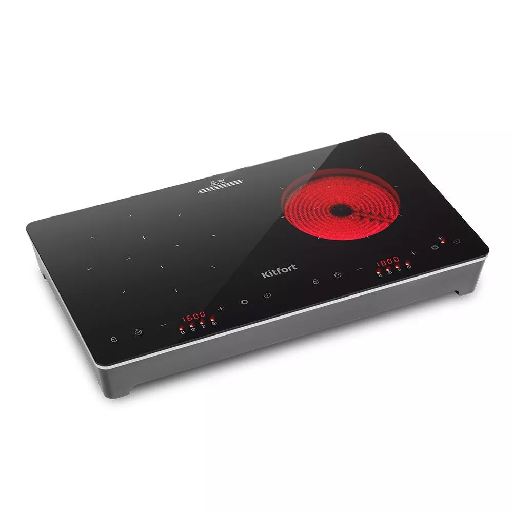 фото Настольная электрическая плитка kitfort кт-164 черный