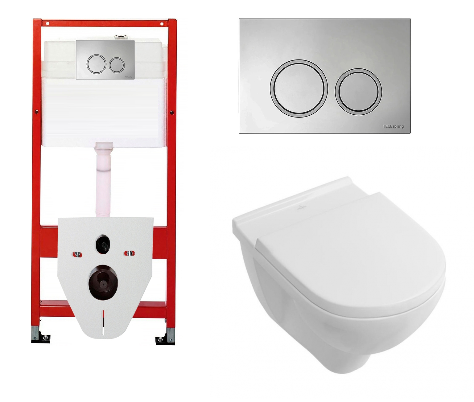 Комплект: инсталляция Tece Tecespring + унитаз O Novo Directflush с кнопкой хром, 522827
Комплект: инсталляция Tece Tecespring + унитаз O Novo Directflush с кнопкой хром, 522827