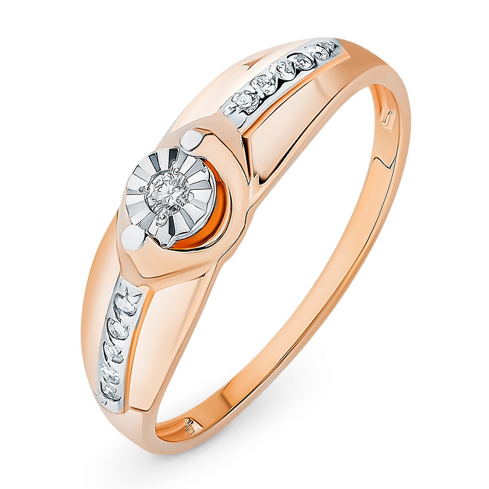 Кольцо женское из красного золота с бриллиантом 585Gold 101014015, р, 101014015
Кольцо женское из красного золота с бриллиантом 585Gold 101014015, р, 101014015