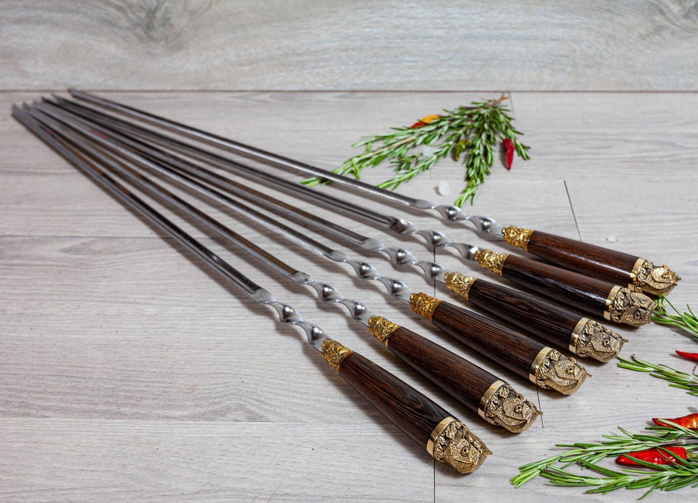 Набор шампуров без чехла - Совы, Серебристый;коричневый
Набор шампуров без чехла - Совы, Серебристый;коричневый