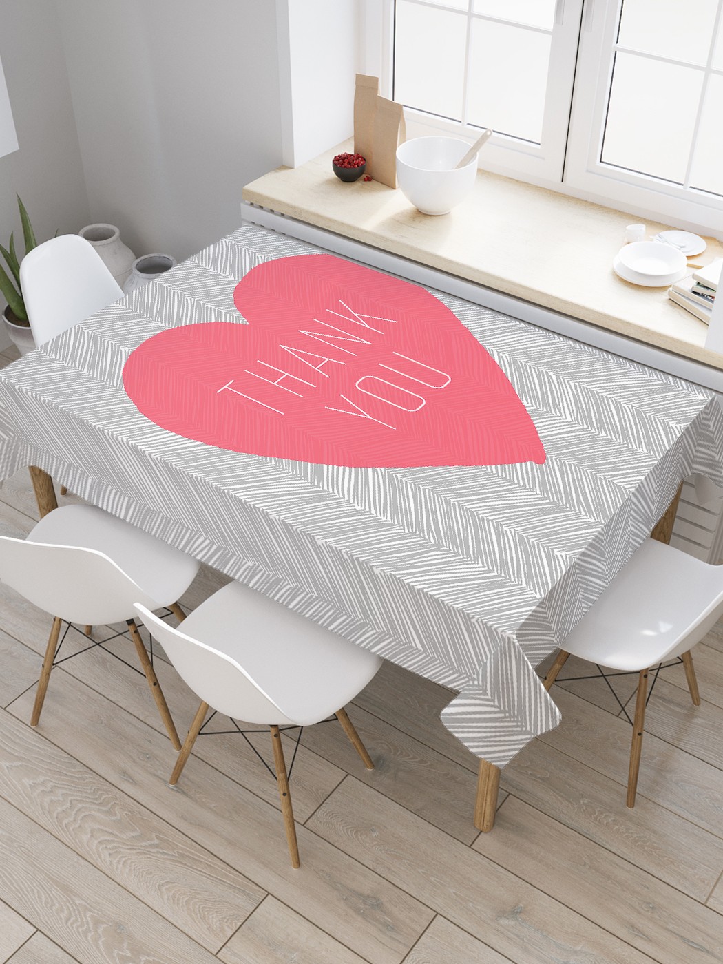 Скатерть прямоугольная JoyArty "С благодарностью в сердце" из оксфорда, 120x145 см, Серый, С благодарностью в сердце 
Скатерть прямоугольная JoyArty "С благодарностью в сердце" из оксфорда, 120x145 см, Серый, С благодарностью в сердце