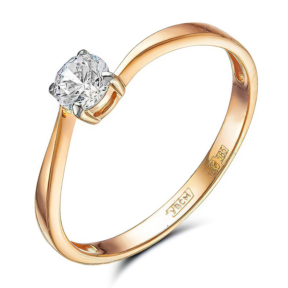 Кольцо женское из красного золота с бриллиантом 585Gold 101013004, р. 19,5, 101013004
Кольцо женское из красного золота с бриллиантом 585Gold 101013004, р. 19,5, 101013004