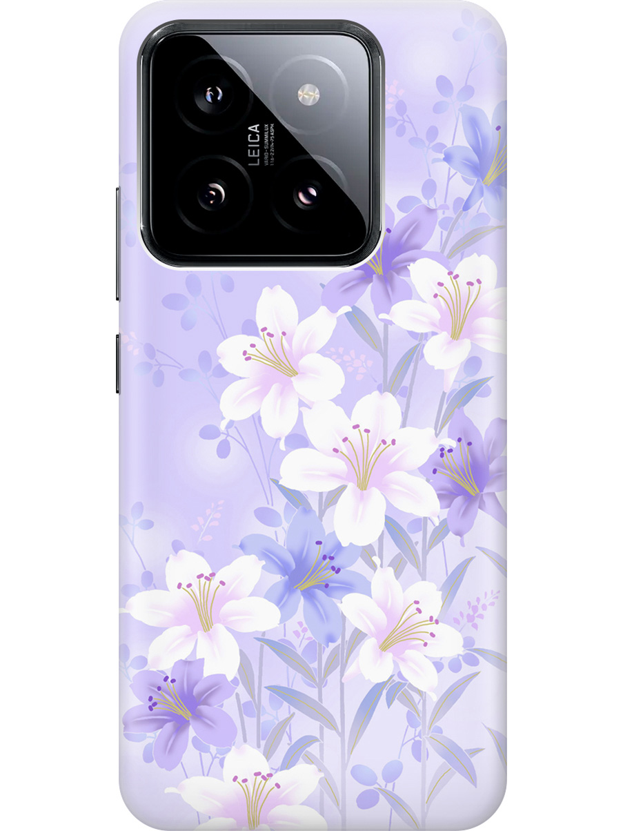 Силиконовый чехол на Xiaomi 14 с рисунком "Лилии на фиолетовом", Белый;фиолетовый, 20012082
Силиконовый чехол на Xiaomi 14 с рисунком "Лилии на фиолетовом", Белый;фиолетовый, 20012082