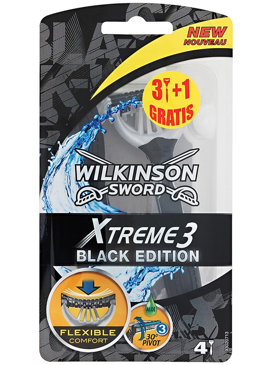 Бритвы одноразовые 4 станка Wilkinson Sword Xtreme3 Black Edition, Xtreme3 Black Edition
Бритвы одноразовые 4 станка Wilkinson Sword Xtreme3 Black Edition, Xtreme3 Black Edition