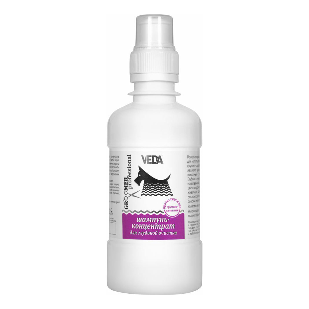 Шампунь-концентрат для собак и кошек Veda Groomer professional для глубокой очистки 250 мл
Шампунь-концентрат для собак и кошек Veda Groomer professional для глубокой очистки 250 мл