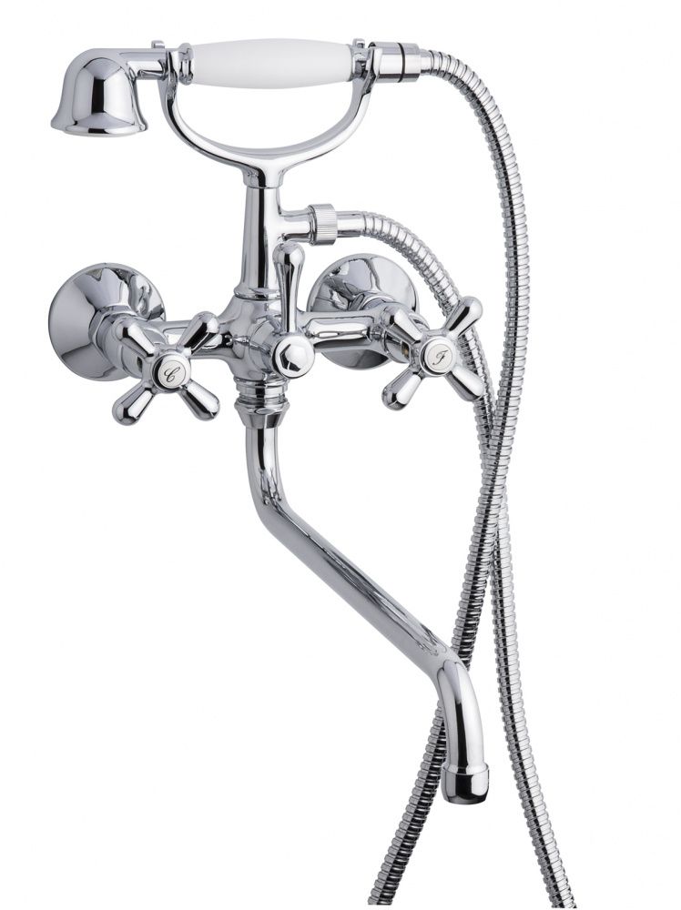 Смеситель Emmevi Deco Classic с длинным изливом и ручным душем для ванной 12011СМ35CR, Смеситель Emmevi Deco Classic с длинным изливом (35см) и ручным душем для ванной, цвет хром 12011СМ35CR
Смеситель Emmevi Deco Classic с длинным изливом и ручным душем для ванной 12011СМ35CR, Смеситель Emmevi Deco Classic с длинным изливом (35см) и ручным душем для ванной, цвет хром 12011СМ35CR