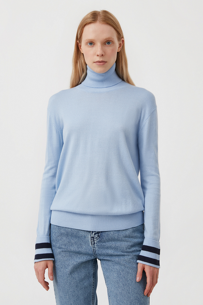 Джемпер женский Finn Flare FAB11159 голубой 2XL, FAB11159 
Джемпер женский Finn Flare FAB11159 голубой 2XL, FAB11159