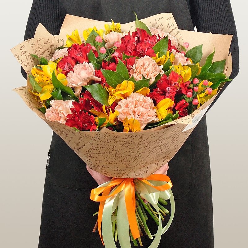 Букет цветов Studio Floristic альстромерия гвоздика 33 см x 40 см разноцветный Верес, Верес
Букет цветов Studio Floristic альстромерия гвоздика 33 см x 40 см разноцветный Верес, Верес