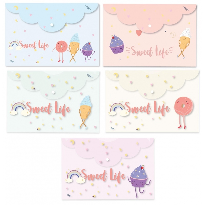 Папка-конверт на кнопке Attache Selection Sweet life, А5, 262*180 мм, 200 мкм, 5 шт
Папка-конверт на кнопке Attache Selection Sweet life, А5, 262*180 мм, 200 мкм, 5 шт