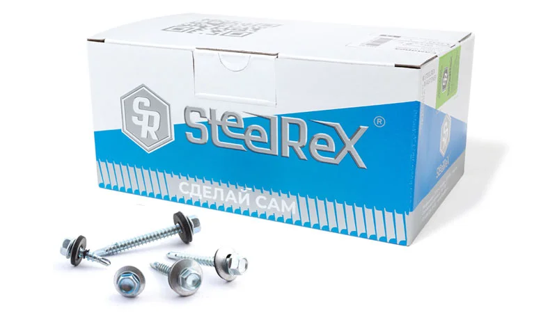 фото Саморез для крепления кровли, сверло, цинк 4,8х 70 кор. с ок. - 35 шт. steelrex nobrand