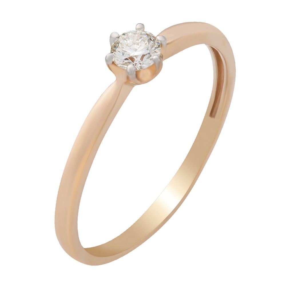 Кольцо женское из красного золота с бриллиантом 585Gold 101001370, р. 17,5, 101001370
Кольцо женское из красного золота с бриллиантом 585Gold 101001370, р. 17,5, 101001370